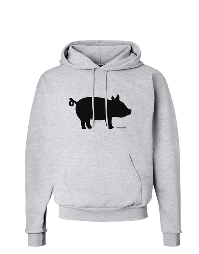 Pig Silhouette Design Hoodie Sweatshirt by TooLoud-Hoodie-TooLoud-AshGray-Small-Davson Sales