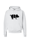 Pig Silhouette Design Hoodie Sweatshirt by TooLoud-Hoodie-TooLoud-White-Small-Davson Sales