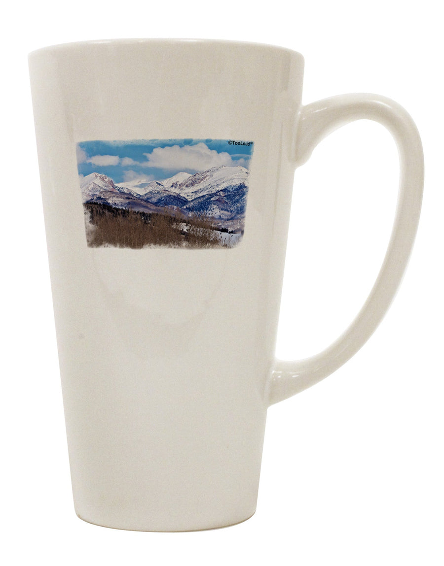 Pikes Peak 16 oz Conical Latte Coffee Mug - Expertly Crafted Drinkware-Conical Latte Mug-TooLoud-White-Davson Sales