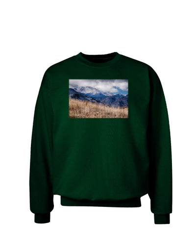 Pikes Peak CO Mountains Adult Dark Sweatshirt by TooLoud-Sweatshirts-TooLoud-Deep-Forest-Green-Small-Davson Sales