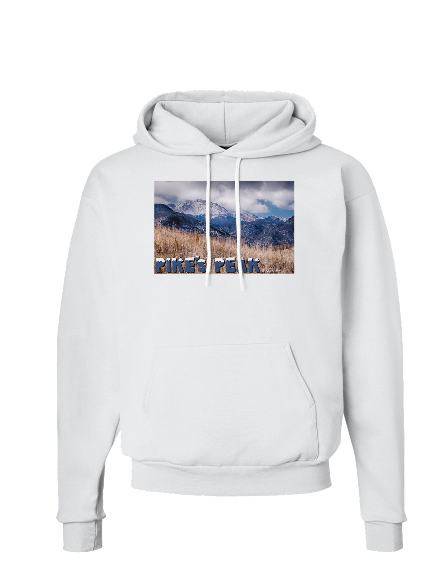 Pikes Peak CO Mountains Text Hoodie Sweatshirt by TooLoud-Hoodie-TooLoud-White-Small-Davson Sales
