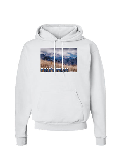 Pikes Peak CO Mountains Text Hoodie Sweatshirt by TooLoud-Hoodie-TooLoud-White-Small-Davson Sales