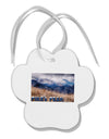 Pikes Peak CO Mountains Text Paw Print Shaped Ornament by TooLoud-Ornament-TooLoud-White-Davson Sales