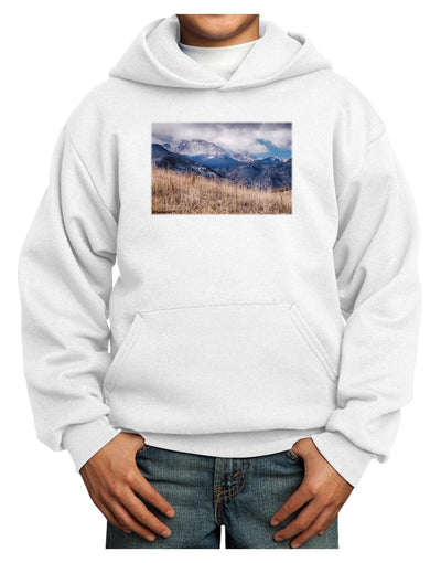 Pikes Peak CO Mountains Youth Hoodie Pullover Sweatshirt by TooLoud-Youth Hoodie-TooLoud-White-XS-Davson Sales