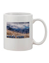 Pikes Peak Colorado Mountains Text Printed 11 oz Coffee Mug - Expertly Crafted by a Drinkware Connoisseur-11 OZ Coffee Mug-TooLoud-White-Davson Sales