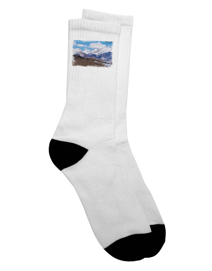 Pikes Peak Crew Socks - Elevate Your Style with Comfort and Durability - TooLoud-Socks-TooLoud-White-Ladies-4-6-Davson Sales