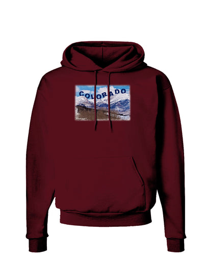 Pikes Peak Text Dark Hoodie Sweatshirt-Hoodie-TooLoud-Maroon-Small-Davson Sales