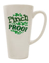 Pinch Proof St Patrick's Day 16 Oz Conical Latte Mug-Conical Latte Mug-TooLoud-White-Davson Sales