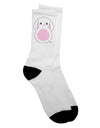 Pink Adult Crew Socks featuring a Charming Bunny with Delightful Floppy Ears - TooLoud-Socks-TooLoud-White-Ladies-4-6-Davson Sales