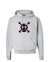 Pink and Black Crossbones Girl Hoodie Sweatshirt-Hoodie-TooLoud-AshGray-Small-Davson Sales