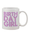 Pink and Purple Dots Printed 11 oz Coffee Mug - A Perfect Birthday Gift for Her by TooLoud-11 OZ Coffee Mug-TooLoud-White-Davson Sales