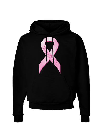 Pink Breast Cancer Awareness Ribbon - Stronger Everyday Dark Hoodie Sweatshirt-Hoodie-TooLoud-Black-Small-Davson Sales