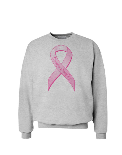 Pink Breast Cancer Awareness Ribbon - Stronger Everyday Sweatshirt-Sweatshirts-TooLoud-AshGray-Small-Davson Sales