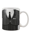 Pinstripe Gangster Jacket Inspired 11 oz Coffee Mug - The Perfect Drinkware for the Fashionable Coffee Lover - TooLoud-11 OZ Coffee Mug-TooLoud-White-Davson Sales