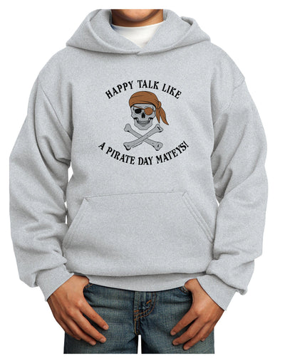 Pirate Day Mateys Youth Hoodie Pullover Sweatshirt-Youth Hoodie-TooLoud-Ash-XS-Davson Sales