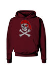 Pirate Skull Dark Hoodie Sweatshirt-Hoodie-TooLoud-Maroon-Small-Davson Sales