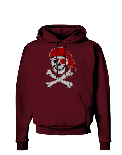 Pirate Skull Dark Hoodie Sweatshirt-Hoodie-TooLoud-Maroon-Small-Davson Sales