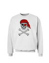 Pirate Skull Sweatshirt-Sweatshirts-TooLoud-White-Small-Davson Sales