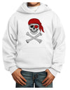 Pirate Skull Youth Hoodie Pullover Sweatshirt-Youth Hoodie-TooLoud-White-XS-Davson Sales