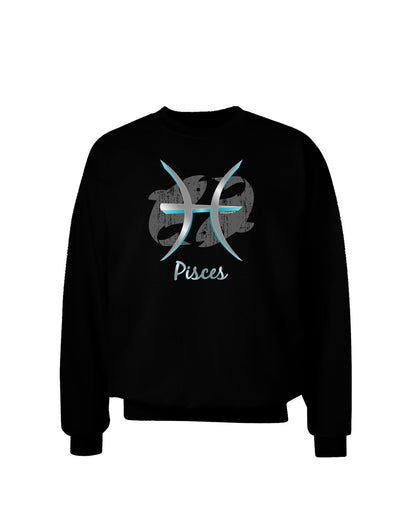 Pisces Symbol Adult Dark Sweatshirt-Sweatshirts-TooLoud-Black-Small-Davson Sales