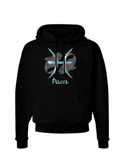 Pisces Symbol Dark Hoodie Sweatshirt-Hoodie-TooLoud-Black-Small-Davson Sales