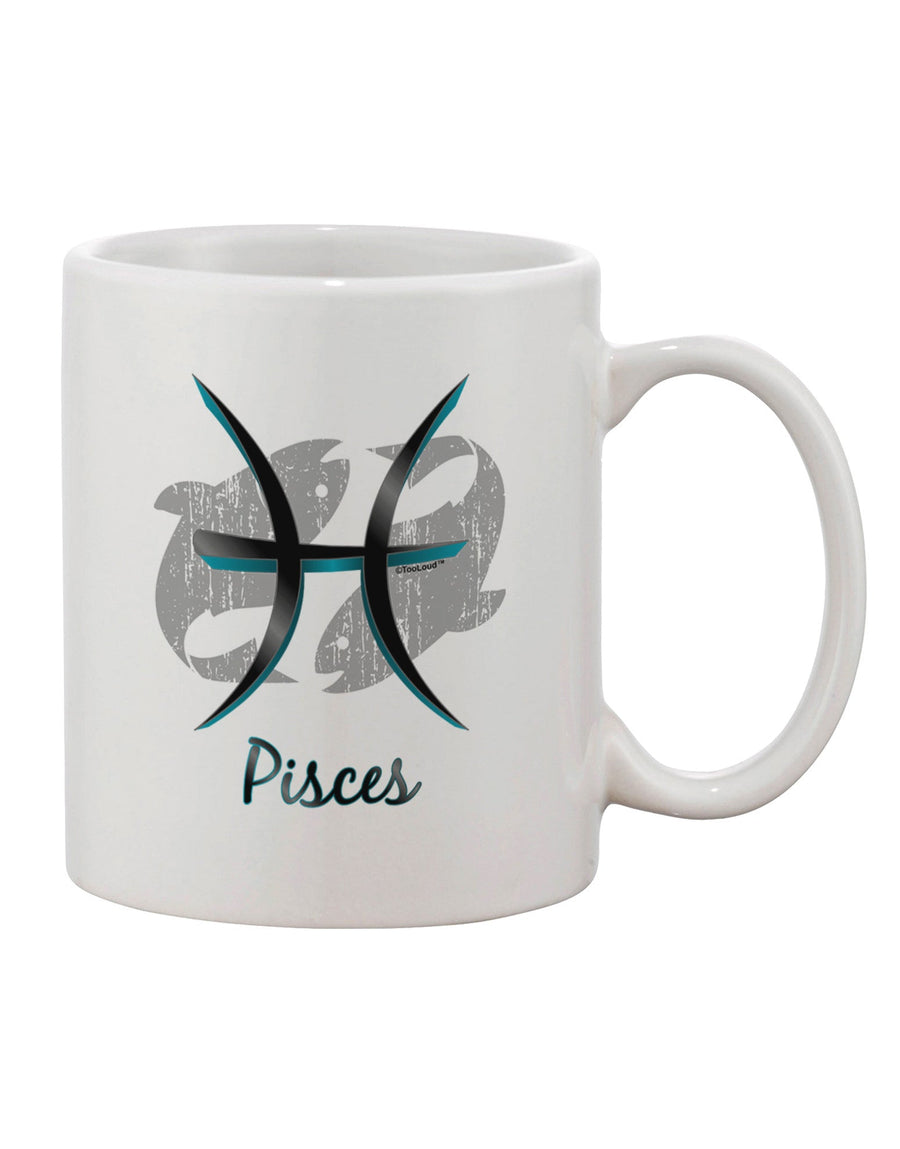 Pisces Symbol Embellished 11 oz Coffee Mug - TooLoud-11 OZ Coffee Mug-TooLoud-White-Davson Sales