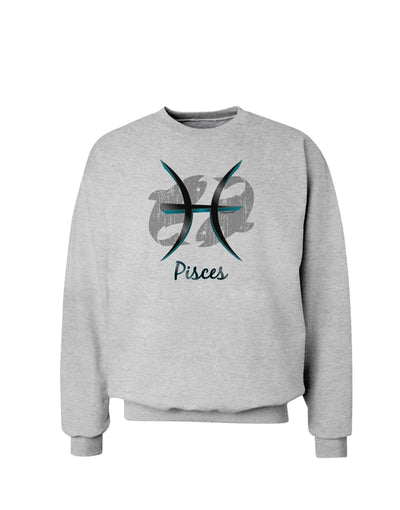 Pisces Symbol Sweatshirt-Sweatshirts-TooLoud-AshGray-Small-Davson Sales