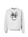 Pisces Symbol Sweatshirt-Sweatshirts-TooLoud-White-Small-Davson Sales
