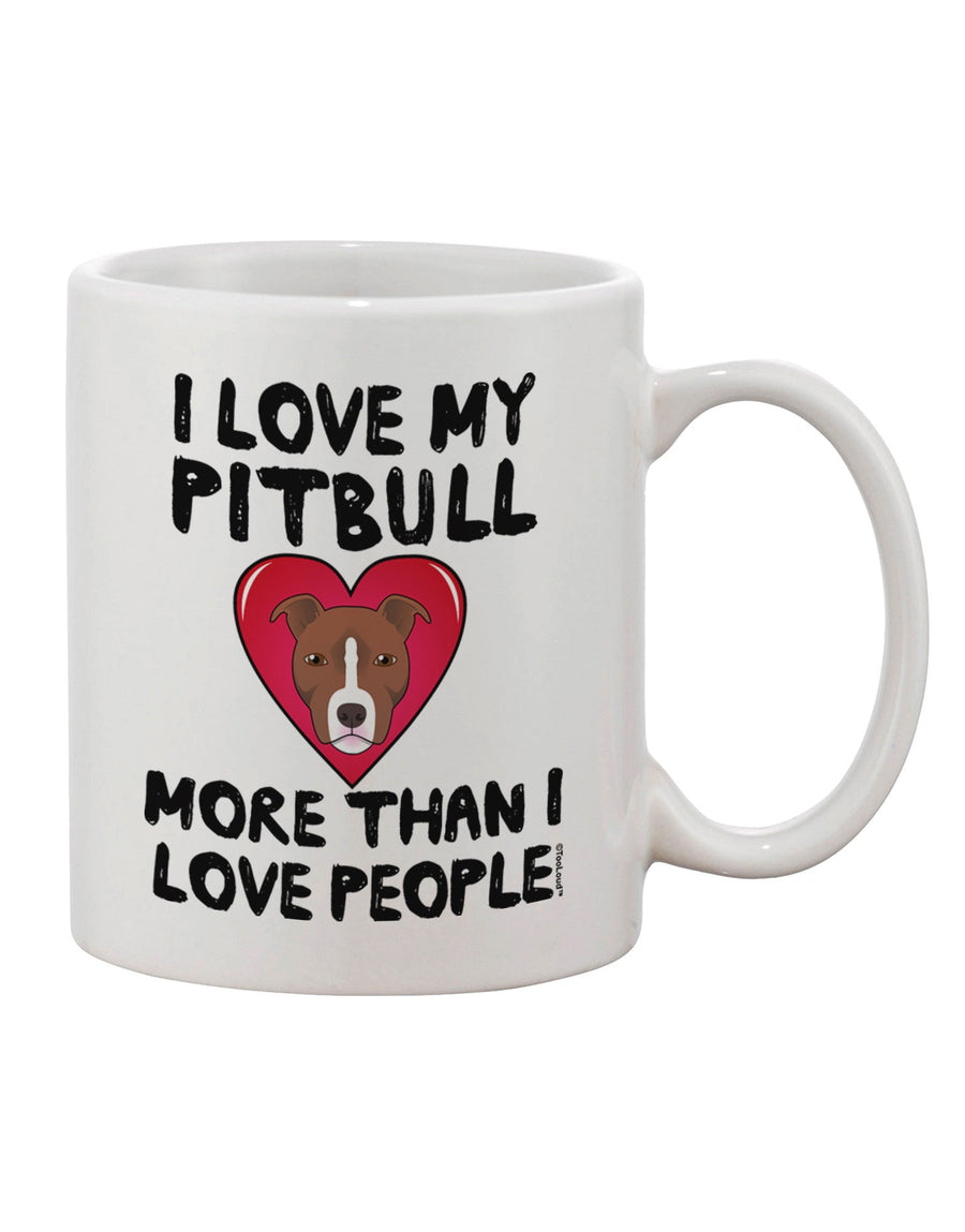 Pitbull Adoration 11 oz Coffee Mug - Expertly Crafted by TooLoud-11 OZ Coffee Mug-TooLoud-White-Davson Sales