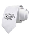 Pitbulls Aren't Evil Printed White Necktie