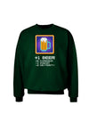 Pixel Beer Item Adult Dark Sweatshirt-Sweatshirts-TooLoud-Deep-Forest-Green-Small-Davson Sales