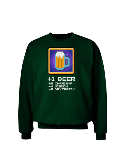 Pixel Beer Item Adult Dark Sweatshirt-Sweatshirts-TooLoud-Deep-Forest-Green-Small-Davson Sales