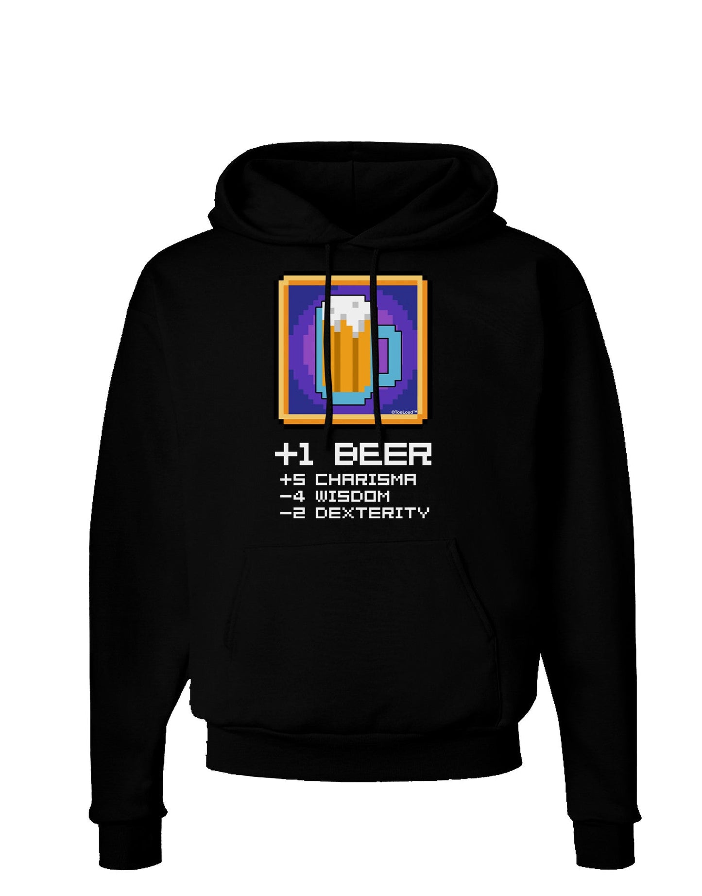 Pixel Beer Item Dark Hoodie Sweatshirt-Hoodie-TooLoud-Black-Small-Davson Sales