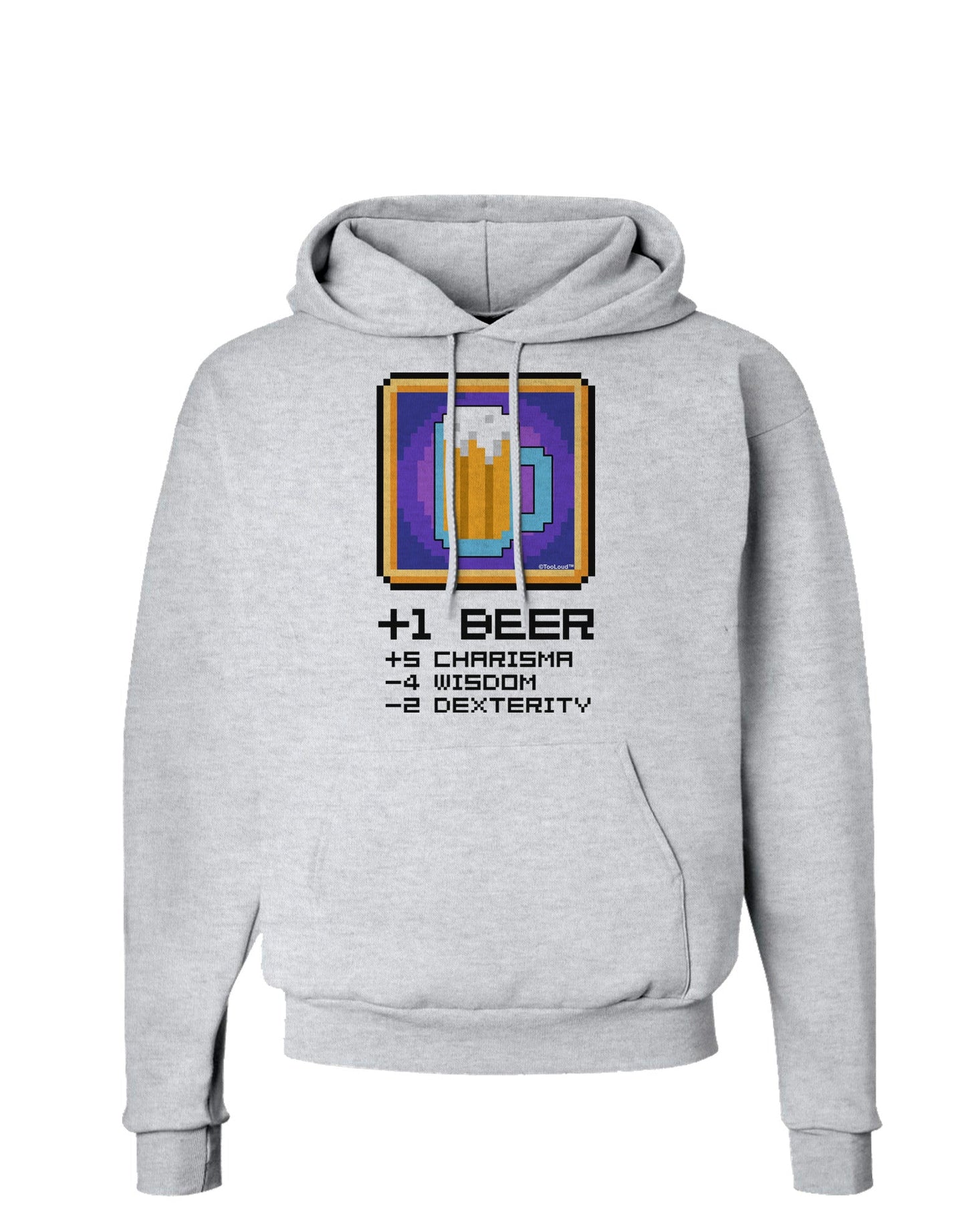 Pixel Beer Item Hoodie Sweatshirt-Hoodie-TooLoud-AshGray-Small-Davson Sales