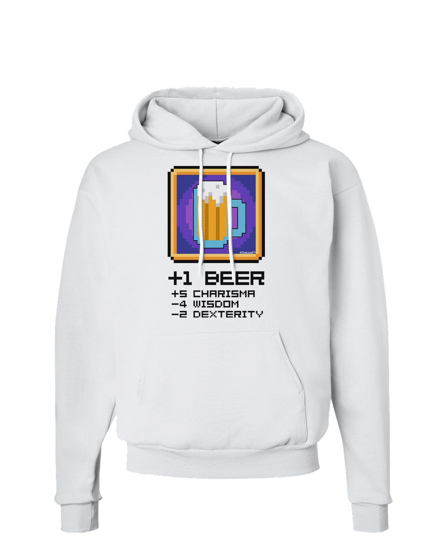 Pixel Beer Item Hoodie Sweatshirt-Hoodie-TooLoud-White-Small-Davson Sales