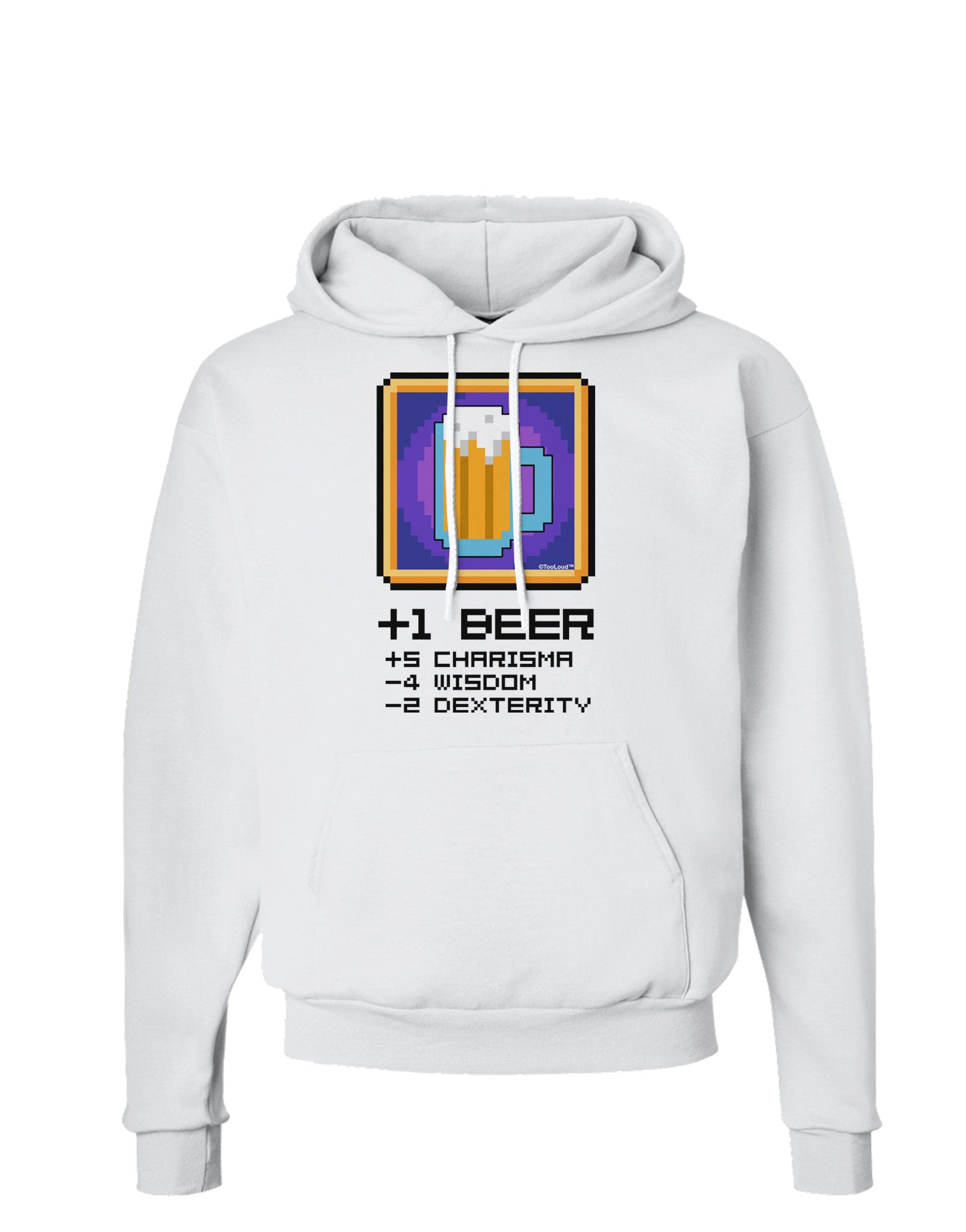 Pixel Beer Item Hoodie Sweatshirt-Hoodie-TooLoud-White-Small-Davson Sales