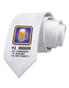 Pixel Beer Item Printed White Necktie