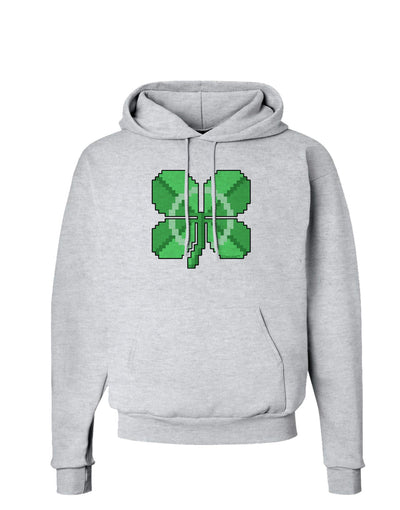 Pixel Four Leaf Clover Hoodie Sweatshirt-Hoodie-TooLoud-AshGray-Small-Davson Sales