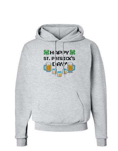 Pixel Happy St Patricks Day Hoodie Sweatshirt-Hoodie-TooLoud-AshGray-Small-Davson Sales