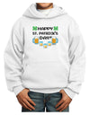 Pixel Happy St Patricks Day Youth Hoodie Pullover Sweatshirt-Youth Hoodie-TooLoud-White-XS-Davson Sales