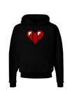 Pixel Heart Design 1 - Valentine's Day Dark Hoodie Sweatshirt-Hoodie-TooLoud-Black-Small-Davson Sales