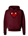 Pixel Heart Design 1 - Valentine's Day Dark Hoodie Sweatshirt-Hoodie-TooLoud-Maroon-Small-Davson Sales