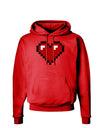 Pixel Heart Design 1 - Valentine's Day Dark Hoodie Sweatshirt-Hoodie-TooLoud-Red-Small-Davson Sales