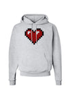 Pixel Heart Design 1 - Valentine's Day Hoodie Sweatshirt-Hoodie-TooLoud-AshGray-Small-Davson Sales