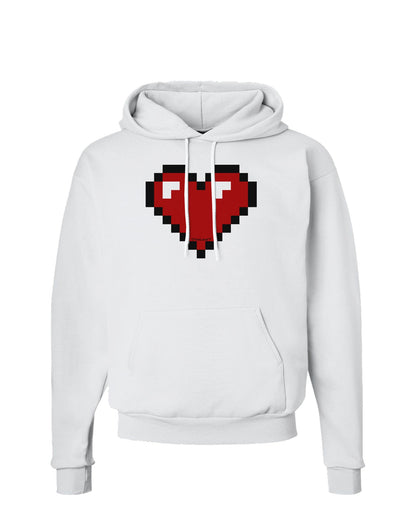 Pixel Heart Design 1 - Valentine's Day Hoodie Sweatshirt-Hoodie-TooLoud-White-Small-Davson Sales