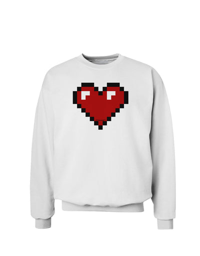 Pixel Heart Design 1 - Valentine's Day Sweatshirt-Sweatshirts-TooLoud-White-Small-Davson Sales