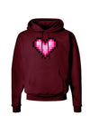 Pixel Heart Design B - Valentine's Day Dark Hoodie Sweatshirt by TooLoud-Hoodie-TooLoud-Maroon-Small-Davson Sales