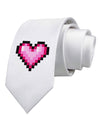 Pixel Heart Design B - Valentine's Day Printed White Necktie by TooLoud