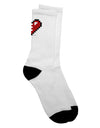 Pixel Heart Design Couples Adult Crew Socks - Exclusively by TooLoud-Socks-TooLoud-White-Ladies-4-6-Davson Sales