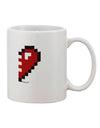 Pixel Heart Design - Right Printed 11 oz Coffee Mug for Couples by TooLoud-11 OZ Coffee Mug-TooLoud-White-Davson Sales